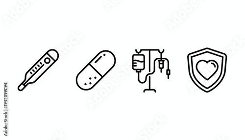 Medical icons for health and wellness services