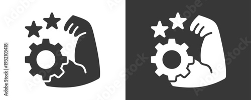Capability Enhancement Icon Set Vector Collection Isolated In Black And White