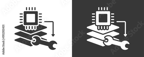 Platform Engineering Icon Set Vector Collection Isolated In Black And White