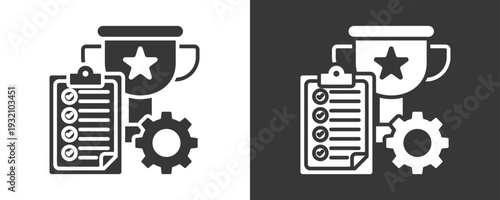 Operational Excellence Icon Set Vector Collection Isolated In Black And White