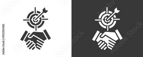 Strategic Alignment Icon Set Vector Collection Isolated In Black And White