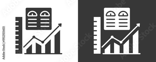 Performance Metrics Icon Set Vector Collection Isolated In Black And White
