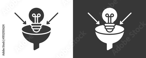 Innovation Pipeline Icon Set Vector Collection Isolated In Black And White
