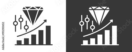 Value Optimization Icon Set Vector Collection Isolated In Black And White