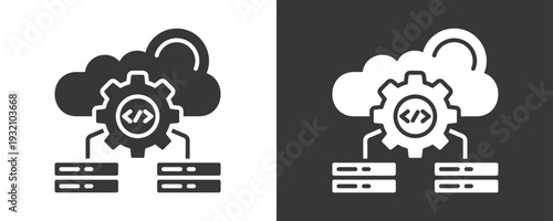 System Development Icon Set Vector Collection Isolated In Black And White