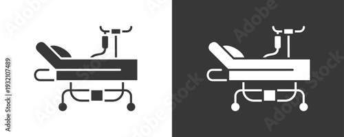 Bed Booking Icon Set Vector Collection Isolated In Black And White