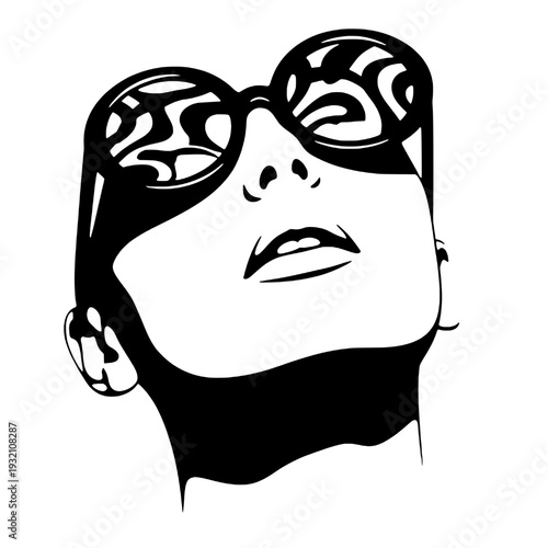 Surrealist art portrait silhouette