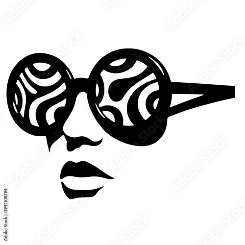 Surrealist art portrait silhouette