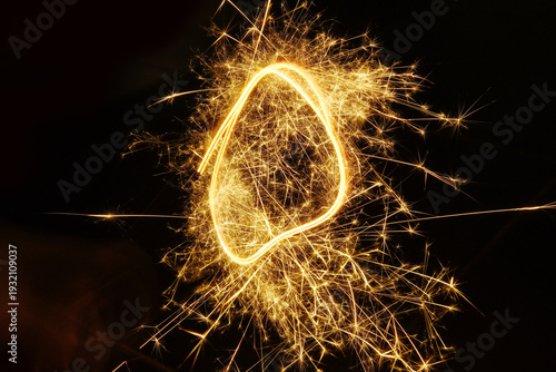 Slow shutter abstract of light painting by three year old kid