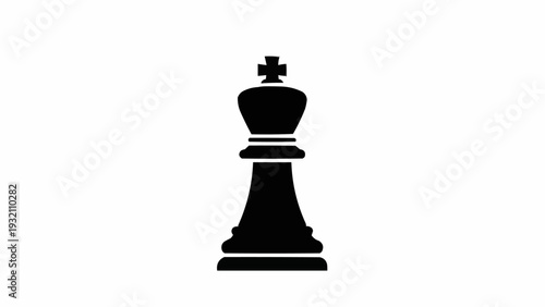 Black Chess King Piece Closeup.