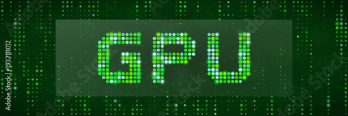 Digital GPU Text for AI Deep Learning Infrastructure and Neural Network Computing Hardware