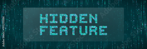 Hidden Feature Digital Banner for Software Easter Eggs and Secret Game Content