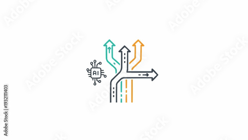 Simple Arrow Diagram with Colored Arrows.