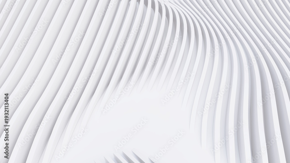 Obraz premium Abstract Curved Shapes. White Circular Background.