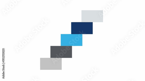 Colorful rectangles in a row.