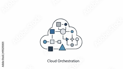 Cloud computing network architecture diagram.