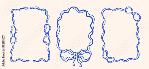 Ribbon Frame Set Hand Drawn