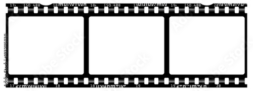 Canvas Print Vintage 35mm film strip frame PNG with transparent windows