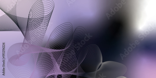 Moody dark gradient backdrop with grainy noise texture in black  Lavender and navy blue shades, luminous vibrant highlights, ideal for header, poster, banner, wallpaper design