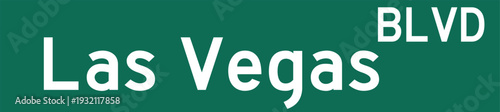 Las Vegas Blvd Boulevard Street Green Road Signage Vector Design