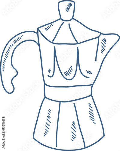 Moka Pot Hand Drawn Sketch