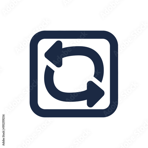 Repeat Cycle Icon - A Simple Geometric Representation of Repetition or Refresh