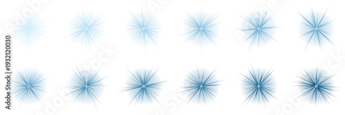 Blue Starburst Lens Flare Set for Sci-Fi Space Background Effects