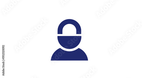 Blue silhouette of a person.