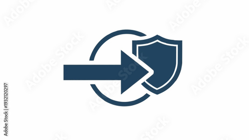 Shield Protection Security Icon Illustration Design.