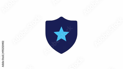 Shield with star emblem symbol.