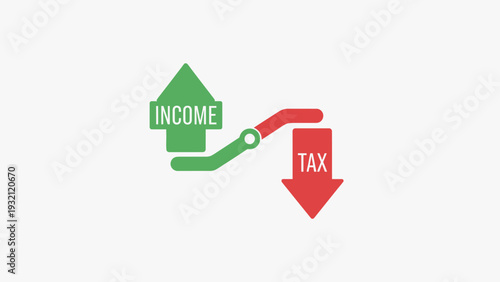 Income Tax Financial Concept Icon.