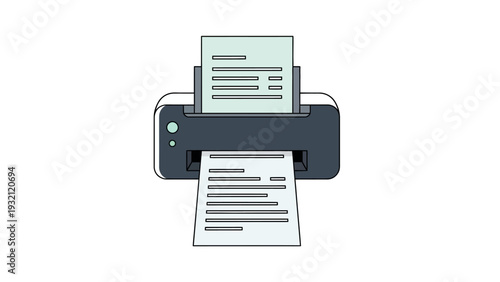 Inkjet Printer with Paper Output.