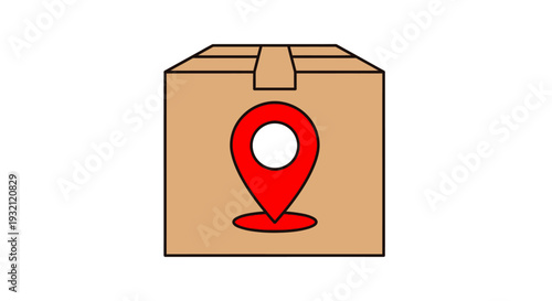 Brown cardboard parcel package box.