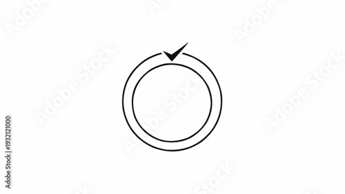 Simple Circular Arrow Icon Design.