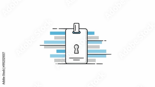 Simple Door Lock Icon.