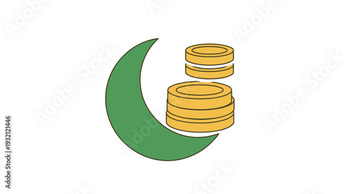 Golden coins stacked money currency.