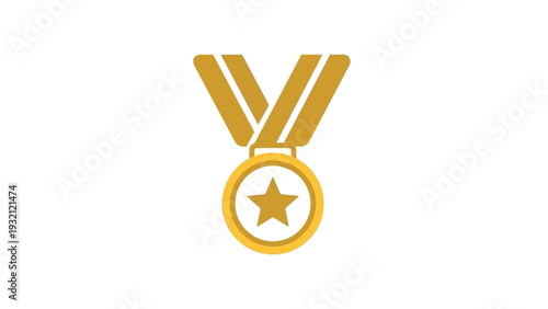 Golden Medal with Star Symbol.