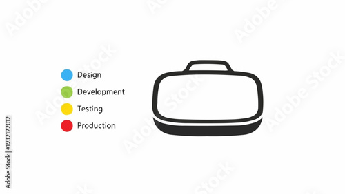 Simple Illustration of a Briefcase with Stages.