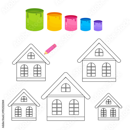 Activity for pre sсhool years kids and toddlers. Studying the concept of big and small in preschool children.
