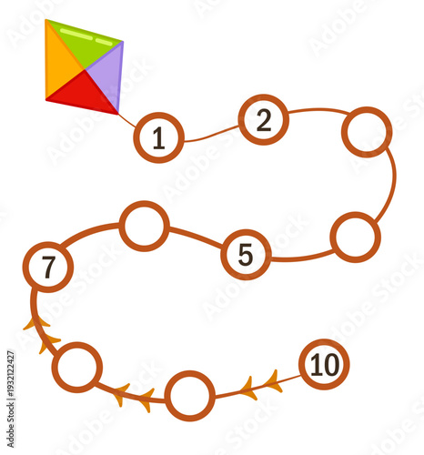 Counting educational children game,  Write the missing numbers in order.
