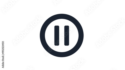 Pause Button Icon Symbol Sign Logo.
