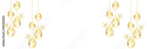 Hanging egg illustration background for easter day