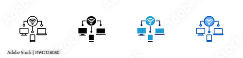 Internet of Things icon set multiple style collection