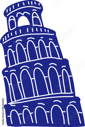 Tower Pisa Leaning Silhouette