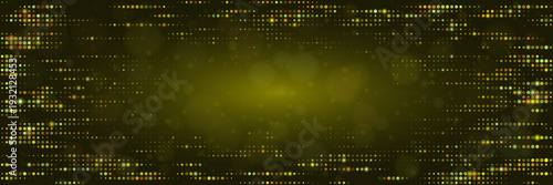 Abstract Golden Digital Data Stream Background, Cyber Security and Big Data Visualization