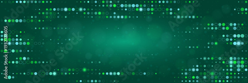 Abstract green matrix background representing sustainable data processing and ecofriendly digital network