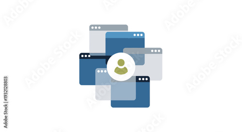 Browser Windows with Green Logo.