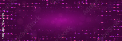 Quantum Computing Qubit Grid Visualization with Glowing Purple Digital Data Stream