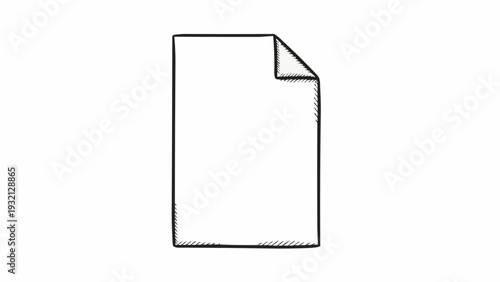 Simple folded paper sheet icon.