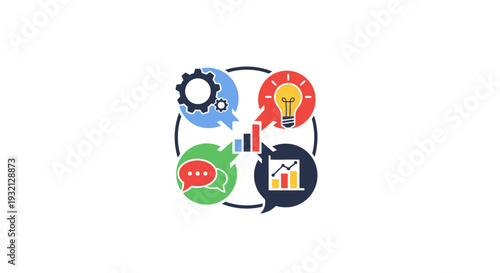 Business Ideas and Solutions Icons Set.